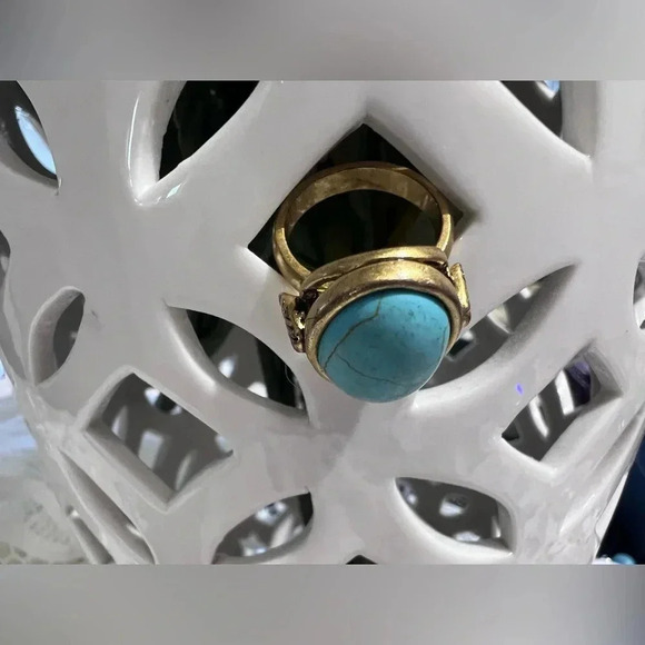 Silpada  K&R Collection Turquoise&Brass Ring - Picture 6 of 8